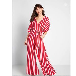 ModCloth Set Sail Wide Leg Jumpsuit NWT